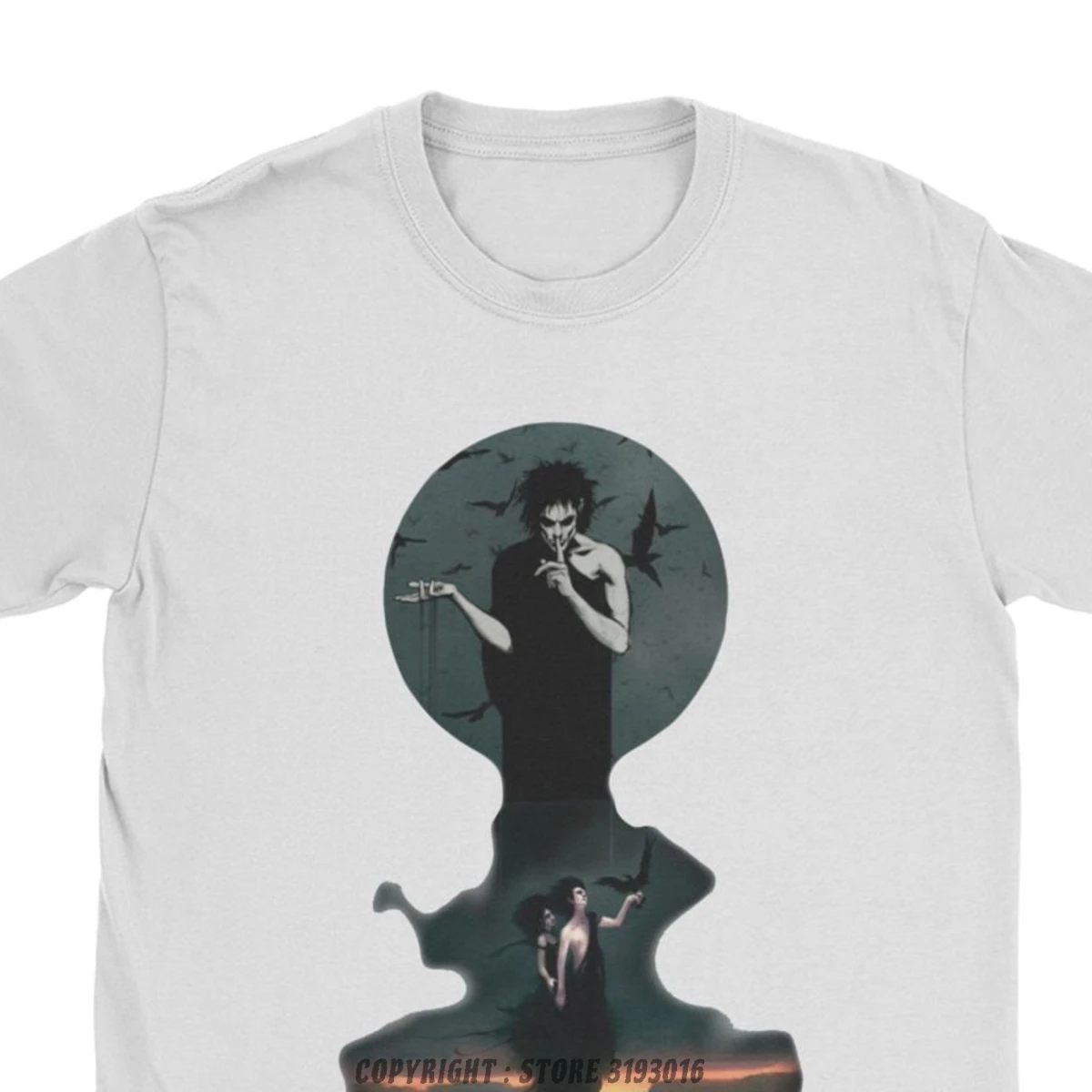 Men's The Sandman And Death Vertigo T Shirts Dream Gaiman Morpheus Casual Tops Camisa Tees Christmas T-Shirts