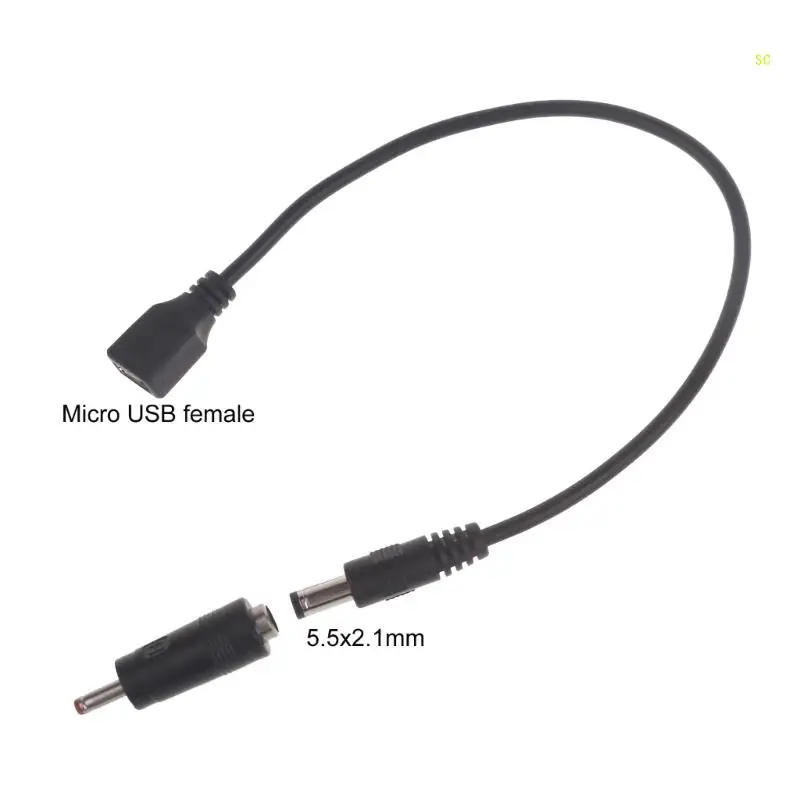 Micro USB Female to 5.5x2.1mm Male Power JackTo 4.0x1.7 3.5x1.35 3.5x1.3 Dropship