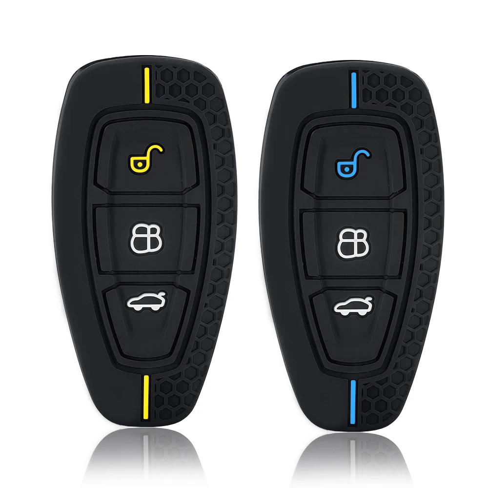 New Style Silicone Car Key Case For Ford ST Grand C Max Focus Mondeo Kuga Fiesta Ecosport Transit Kuga Silicone Remote Key Case