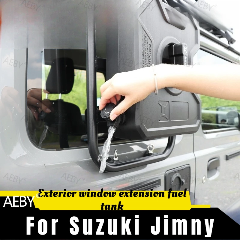 Para Suzuki Jimny 2019-2026, suporte de armazenamento para janela lateral, suporte de extensão para janela externa, tanque de combustível, tanque de água, acessórios externos.