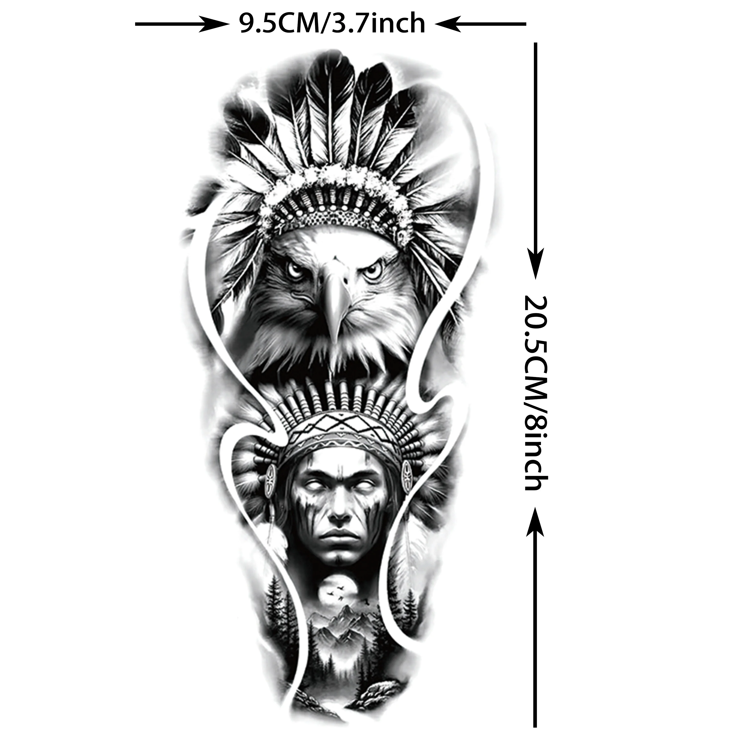 1 ورقة شيكانو العصابات زيوس الله الوشم المؤقت للرجال النساء الكبار نقل المياه وهمية الوشم ملصق أسود الجسم الذراع