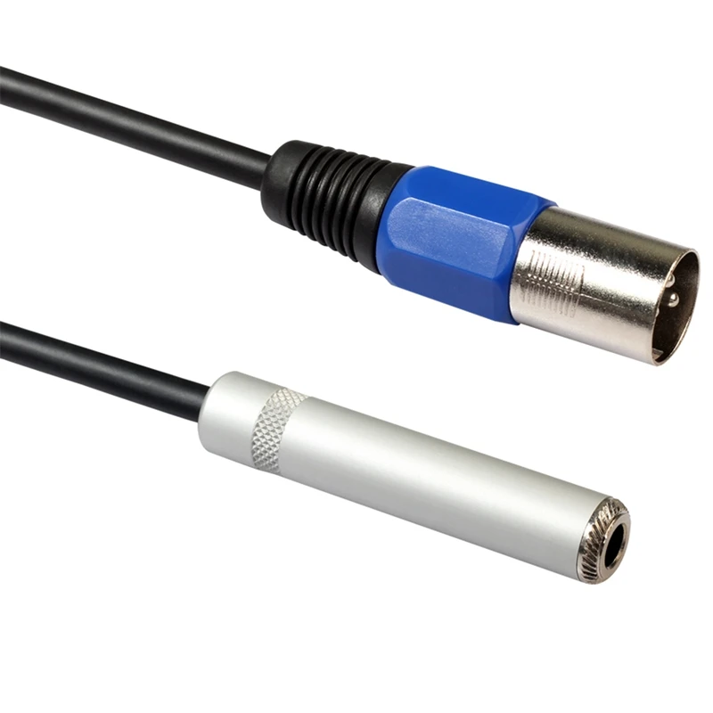 1/4 Naar Xlr-Kabel, Gebalanceerde 1/4Inch Vrouwelijke Naar Xlr Mannelijke Stereo Audio-Adapter, Kwart Inch Ts/Trs Naar Xlr Mannelijke Connector