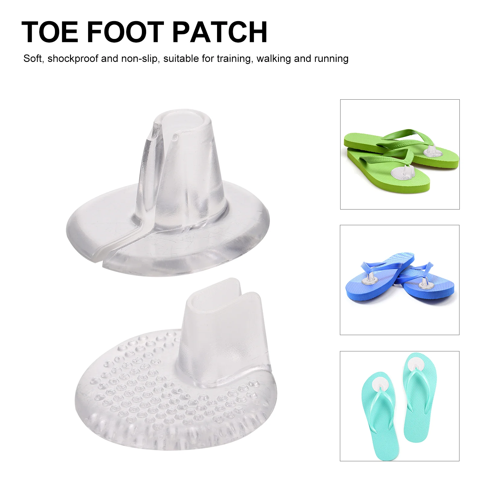 8 Pairs Foot Stickers Thong Slipper Pads Toe Guards for Shoes Gel Flip- Flop Wear-resistant Patch Flops Follow up