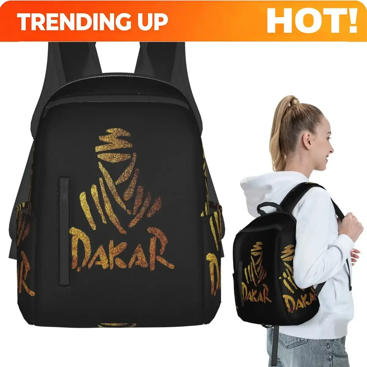 Custom Bag Dakar Rally Backpack Student Boys Girls BookBag Kids School Bag Laptop Shoulder Bags For Men Women