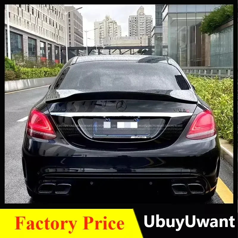 UBUYUWANT For Mercedes W205 2014-2020 C-class C180 C200L C63 Spoiler Carbon Fiber PSM STYLE Car Rear Trunk Wing Spoiler