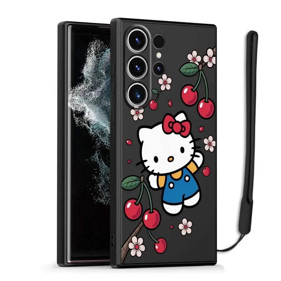Custodia morbida per Samsung Galaxy S21 Plus Note 20 10 Ultra S23 S25 Edge S22 Ultra S20 S24 FE Hello Kitty Divertente