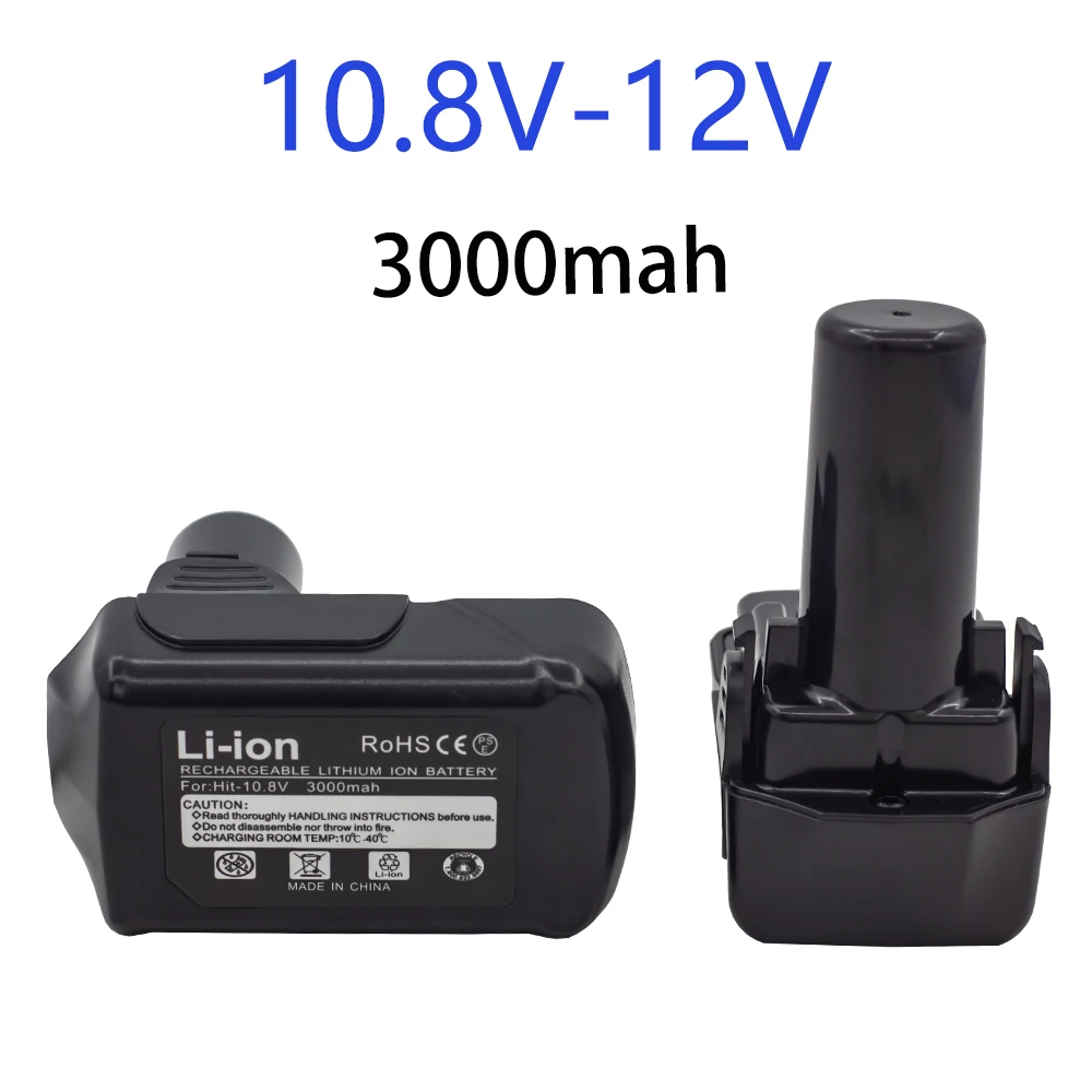 3.0Ah 3000mah12V Li-ion Rechargeable Battery for 10.8V Hitachi cordless Electric drill screwdriver DB10DL FCR10DL WH10DC BCL1015