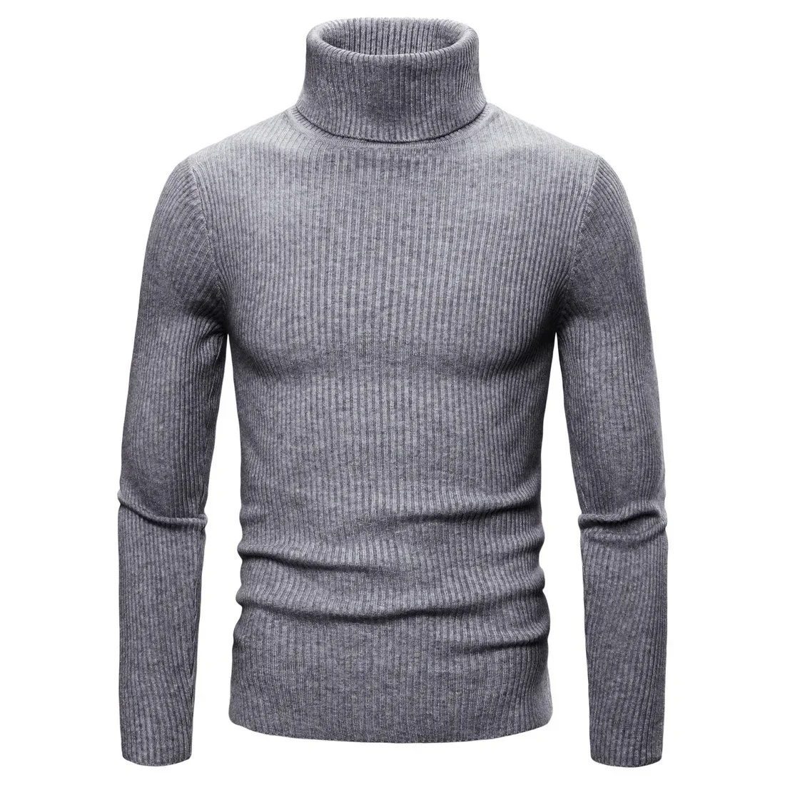 2023 Autumn and Winter New Men's Turtleneck Sweater Male Korean Version Casual All-match Knitted Bottoming Shirt