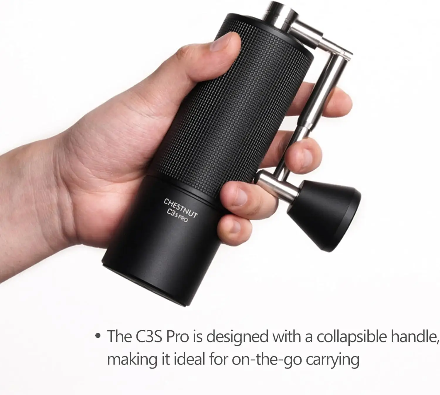 Premium Manual Coffee Grinder with Adjustable Settings, Foldable Handle for Travel and Home Use