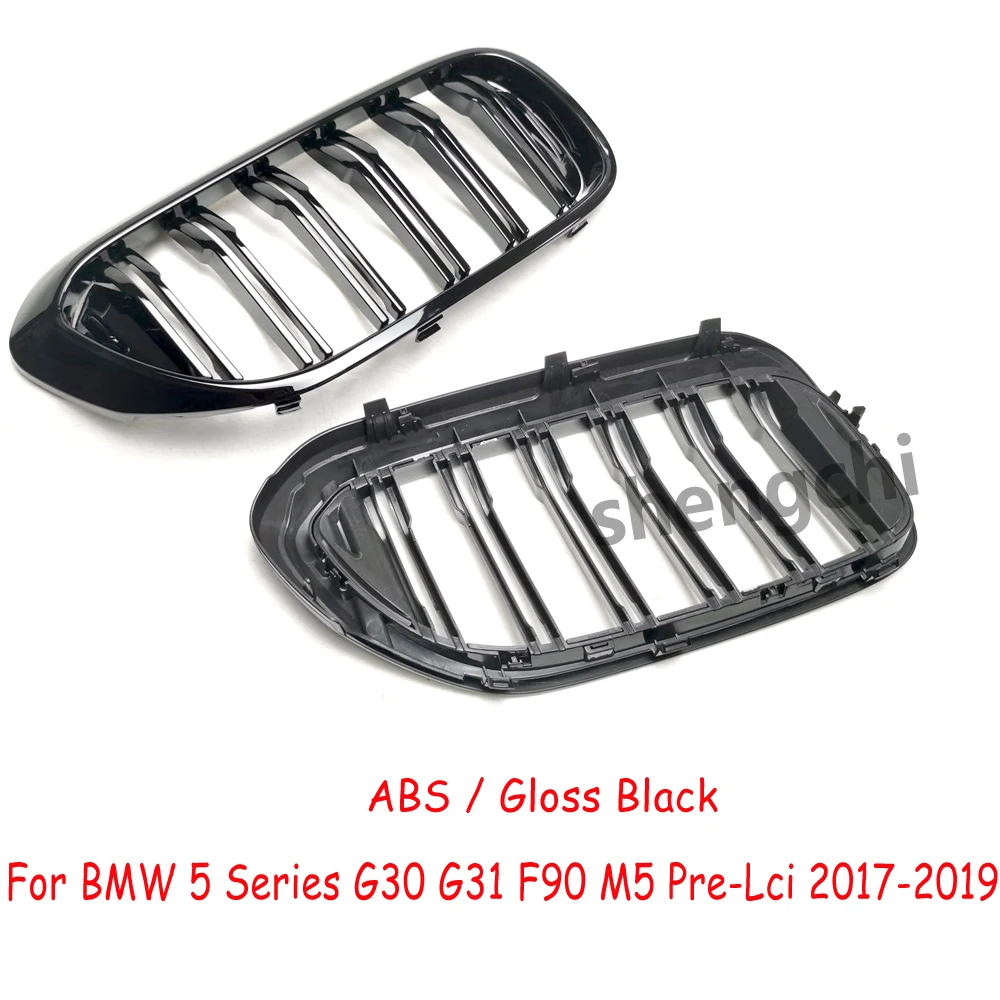 G30 G31 Pre-LCI ABS Gloss Black Front Bumper Grille For BMW 5 Series G30 G31 M5 F90 520i 530i 540i M550i Racing Grill 2017-2019