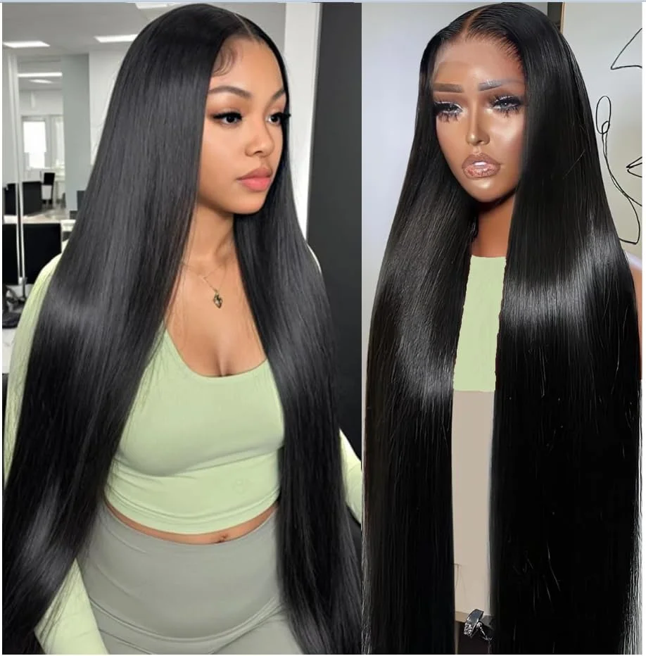 

13x4 Bone Straight Lace Front Wig 13x6 Hd Прозрачный бразильский 36 40-дюймовый парик из натуральных волос для чернокожих женщин 360 Lace Frontal Wig