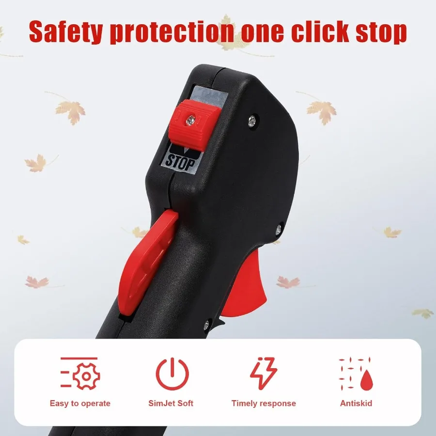 Backpack Leaf Blower 80CC 4.7HP 2-Cycle Gas Leaf Blower with 900-CFM 210-MPH Powerful Performance Variable Speed Control and Cr