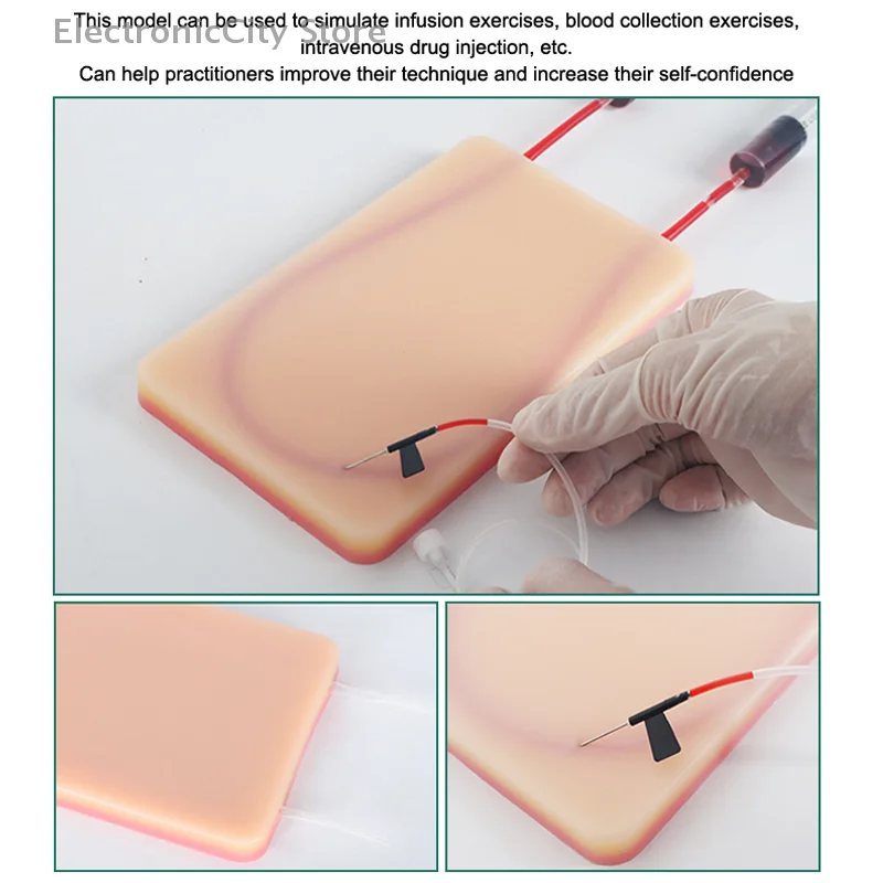 ممارسة وحدة حقن الأوعية الدموية داخل الوريد على شكل حرف U محاكاة إرجاع الأوعية الدموية الطبية طالب ممرضة ممارسة ثقب #1