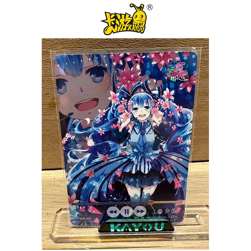 Kayou SSR series (001-012) Collection card Hatsune Miku Megurine Luka Anime characters Bronzing flash card Christmas gift toys