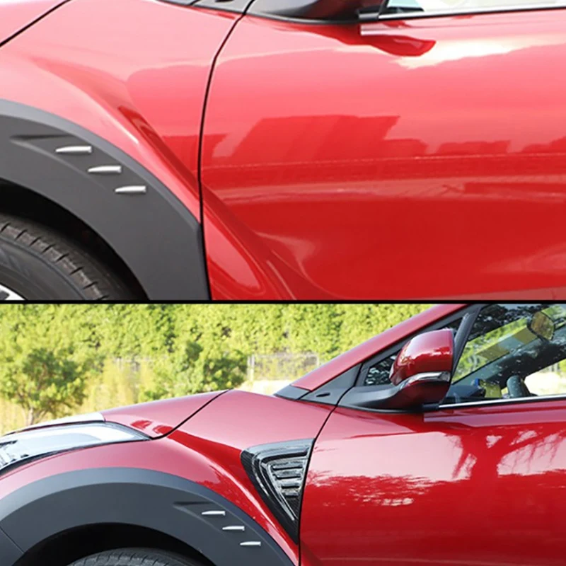 متفوقة لتويوتا C-HR حقوق الإنسان 2016-2020 سيارة ألياف الكربون نمط الجانب الجبهة تنفيس الهواء الحاجز غطاء الزخرفية صالح الملحقات