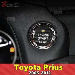 For Toyota Prius Car Engine Start Stop Button Cover Real Carbon Fiber Sticker 2005 2006 2007 2008 2009 2010 2011 2012