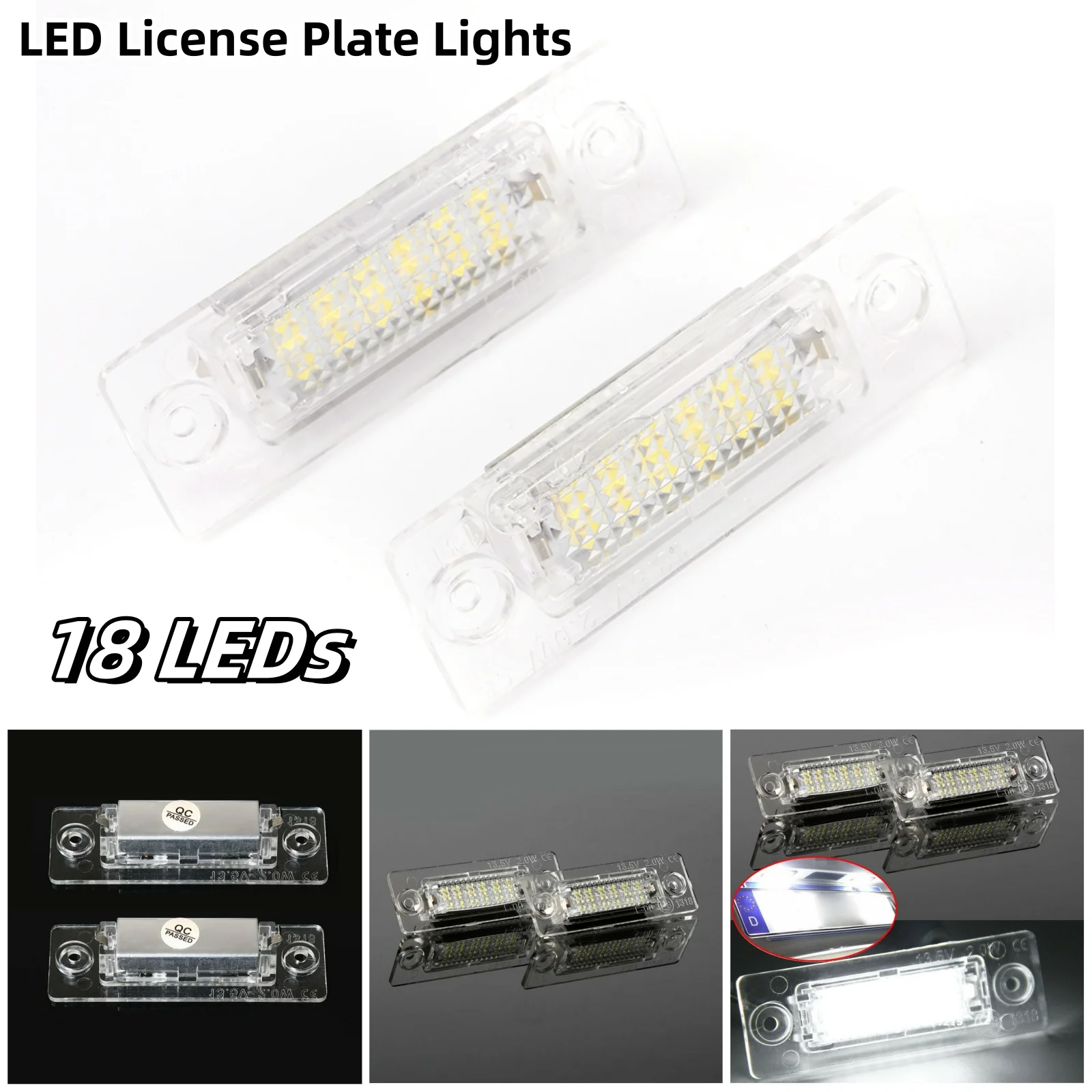 

Car LED License Plate Lights 18SMD 6000K For Transporter For Skoda For Superb Box For For VINs Car Signal Lamp Accessorie