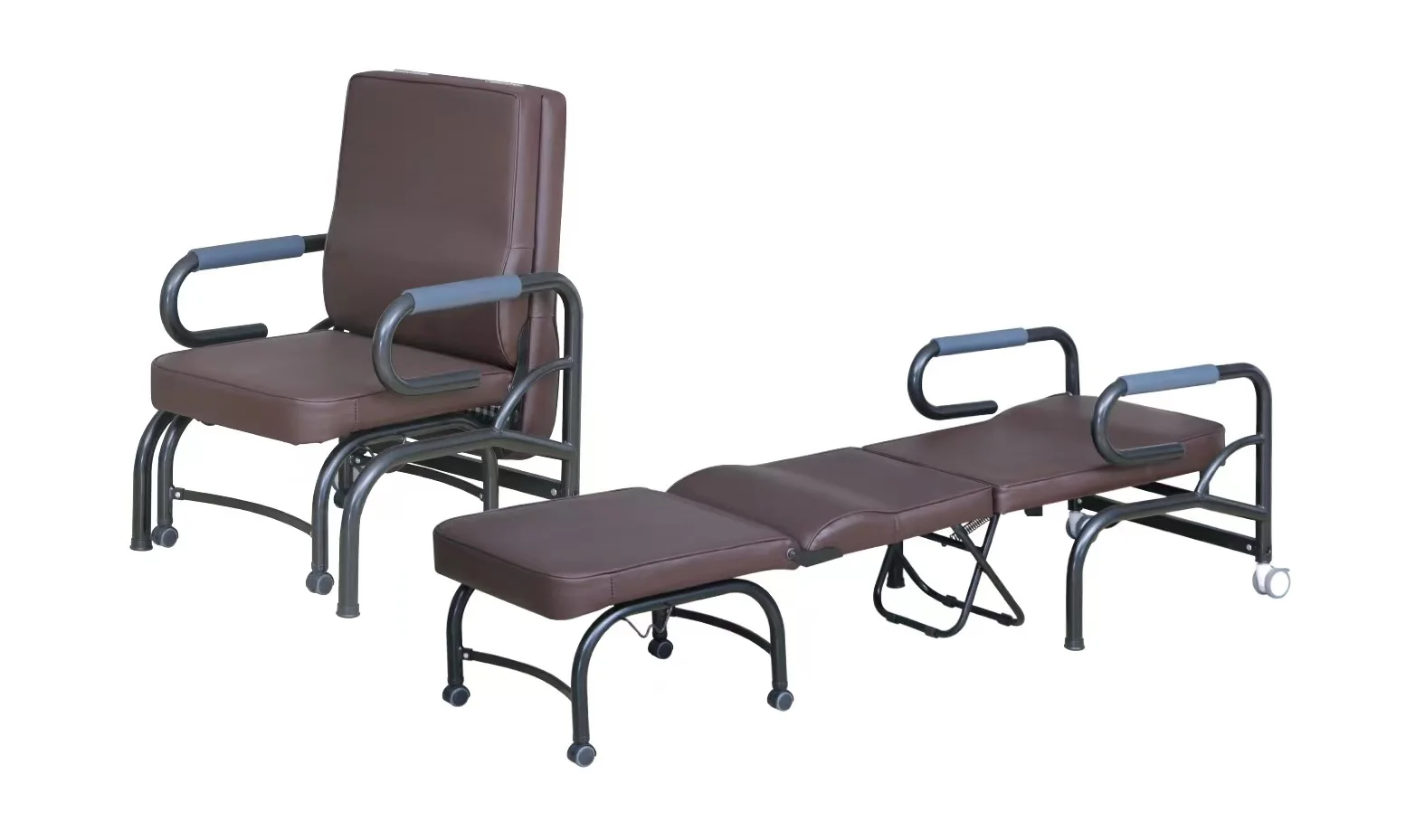 Foldable Hospital Accompany Chair Portable Medical Patient Companion Chair Retractable Rest Chair For Ward Use
