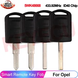 KEYECU 5WK48668 433.92MHz ID40 Chip For Opel Vauxhall Corsa C Meriva Agila Tigra Astra Combo Van 2001- 2007 2008 Remote Car Key