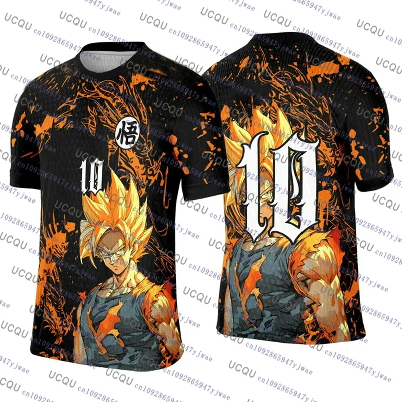 

2026Japanese Anime Fashion Cosplay Tshirt Special Edition Dragon Ball Football Jersey Men/Women Oversize Quick Dry Sport Tshirt