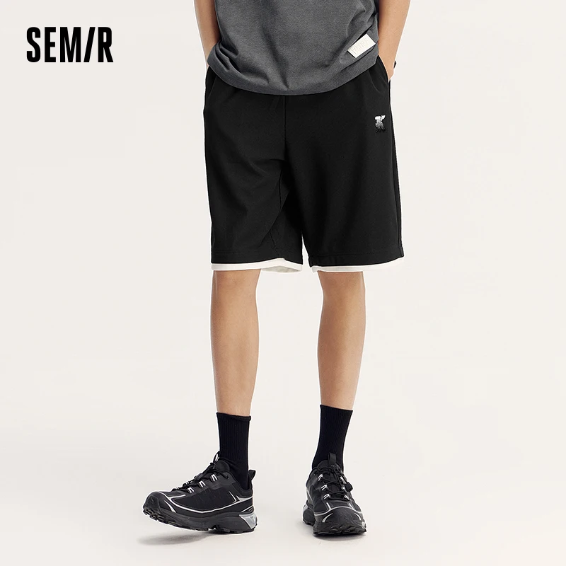 Semir Men Casual Shorts Loose Summer Choice Sporty Style Fashionable Color-Blocking Bottoms 2024 New Arrival