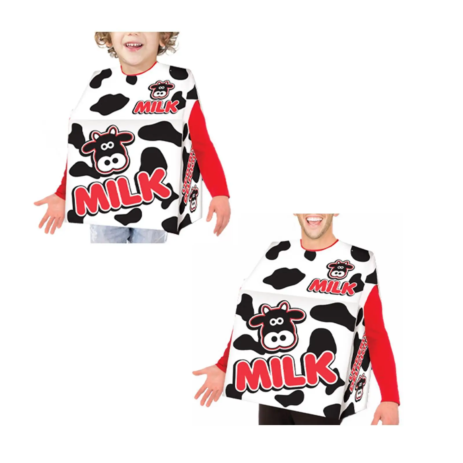 Milk Box Costume Fancy Dress Prop Halloween Costume for Festival Pretend Play