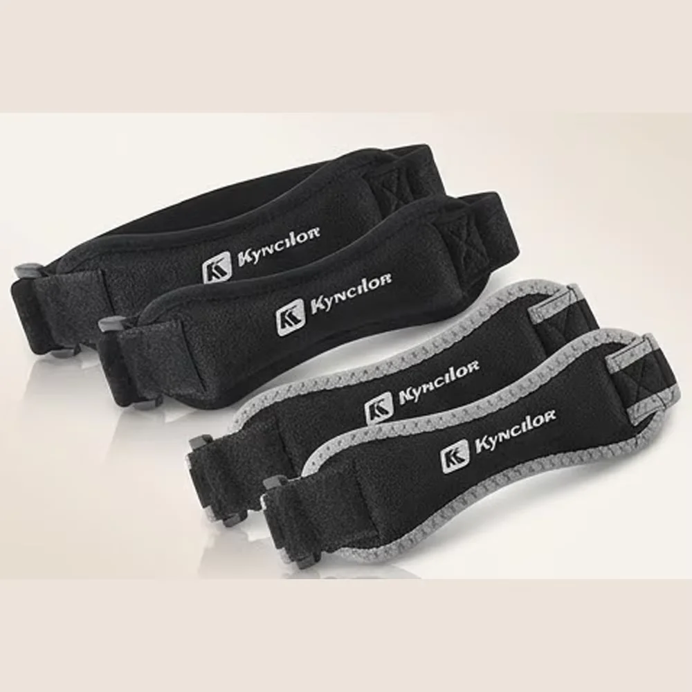 2 Stück Kniescheibenband, verstellbarer Silikon-Kniegelenkriemen, Sport-Kniebandage zum Schutz beim Laufen, Radfahren und im Fitnessstudio. – Detail 3
