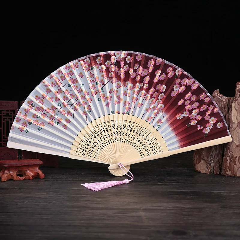 1Pcs Folding Hand Fan Weddings Traditional Chinese Japanese Korean Art Craft Gift Room Dance Props Bamboo Fans Home Decorations