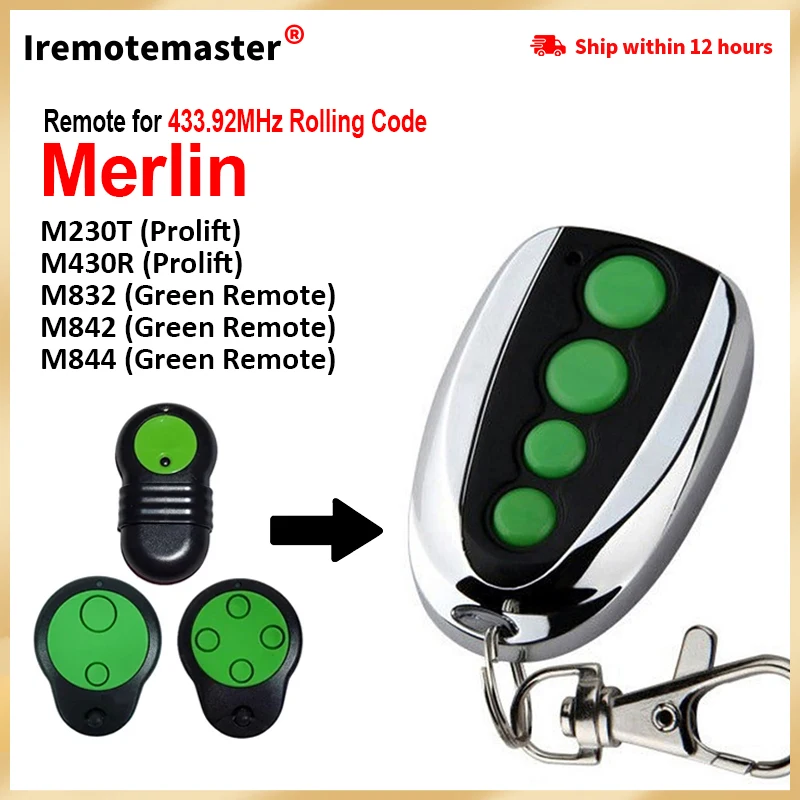 Compatible Merlin M832 M842 M844 M230T/M430R Prolift Garage Remote Control