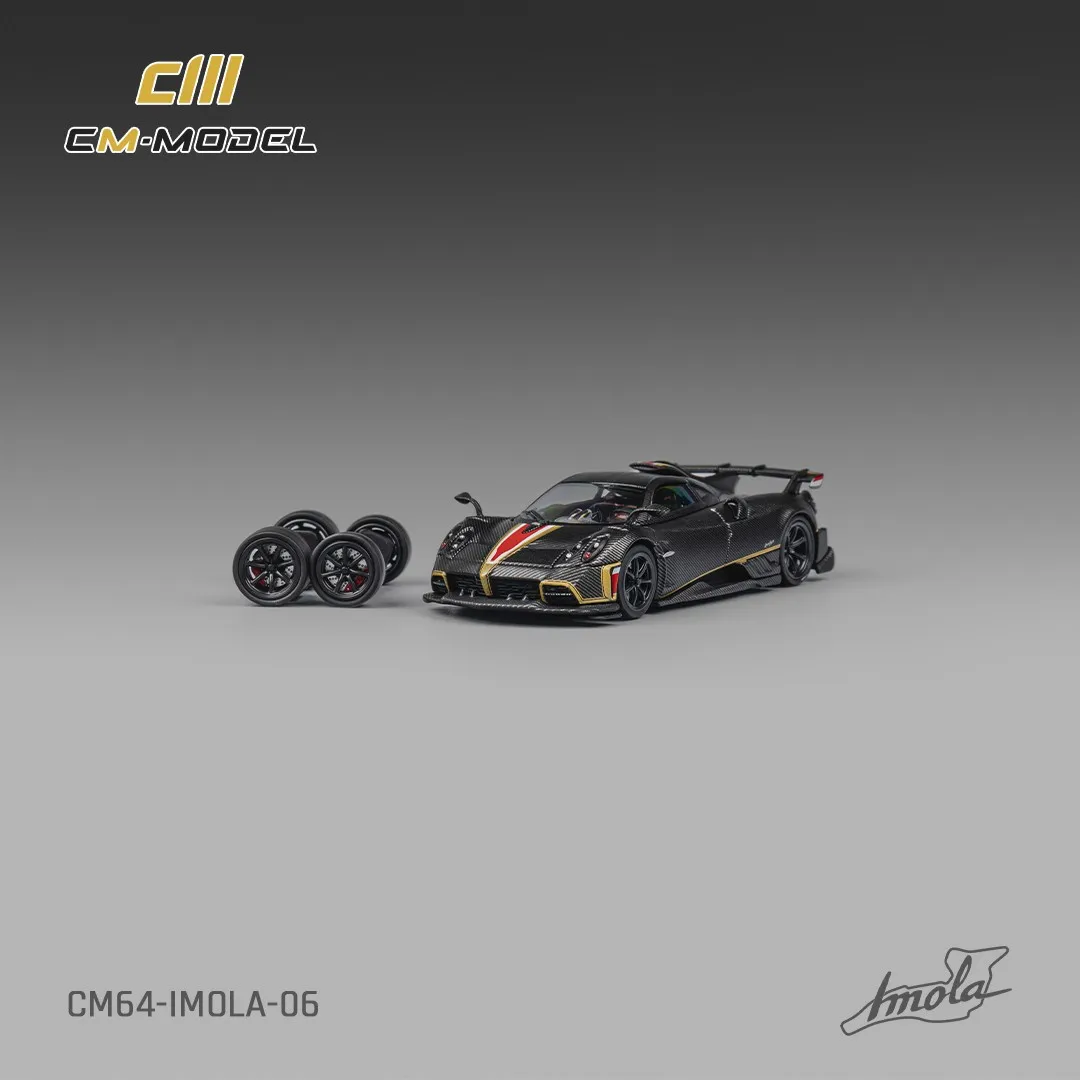 CMModel 1/64 Diecast Pagani Imola Black dry carbon