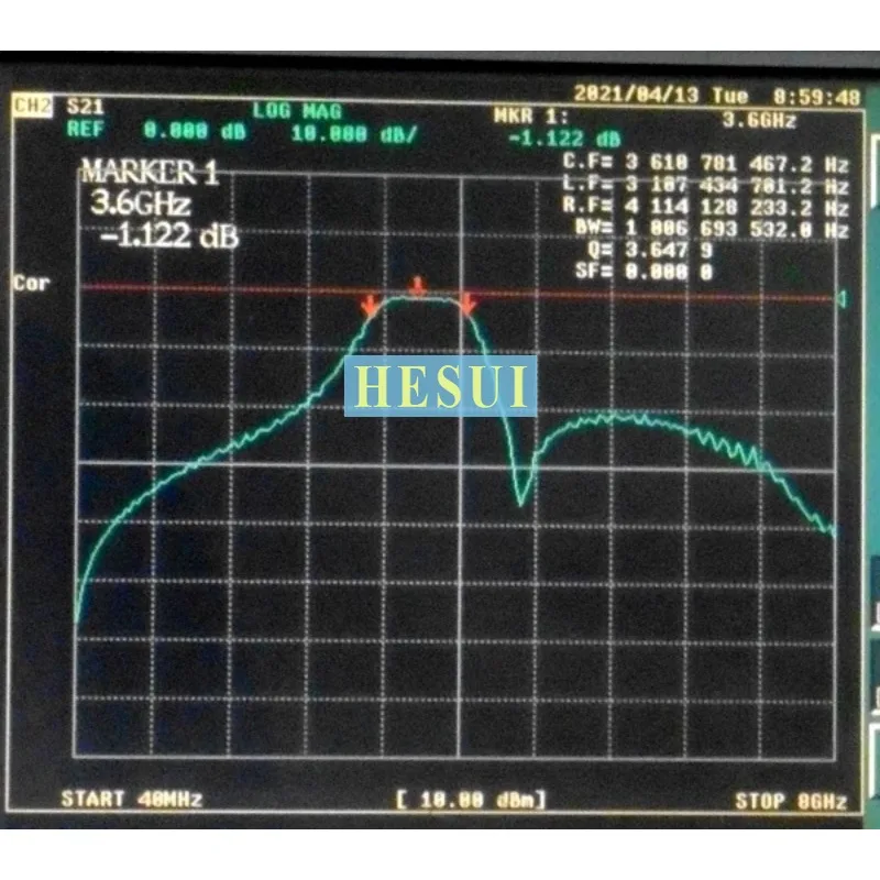 5W 3100-4100MHz 3600MHz 3.6GHz RF BPF Filter module RF bandpass filter for broadband wireless communication CNC shielding case