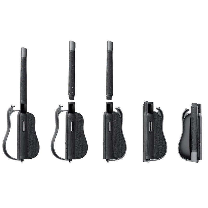 Portable Rechargeable Stringless Smart Electric Guitar Custom Carbon Fiber Body 2.4 In Touch Screen Beginner Musical Instrument