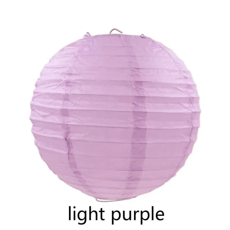 Lanternes en papier série violette 4/6/8/10/12/14/16 pouces, décoration de scène d'ambiance de fête de mariage, éclairage à bricoler soi-même, fournitures de boule suspendue