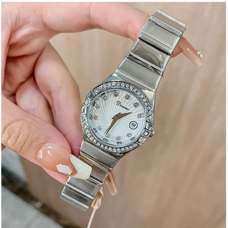 

DINIMI female fashion temperament light luxury brand national workplace small steel belt new quartz watch