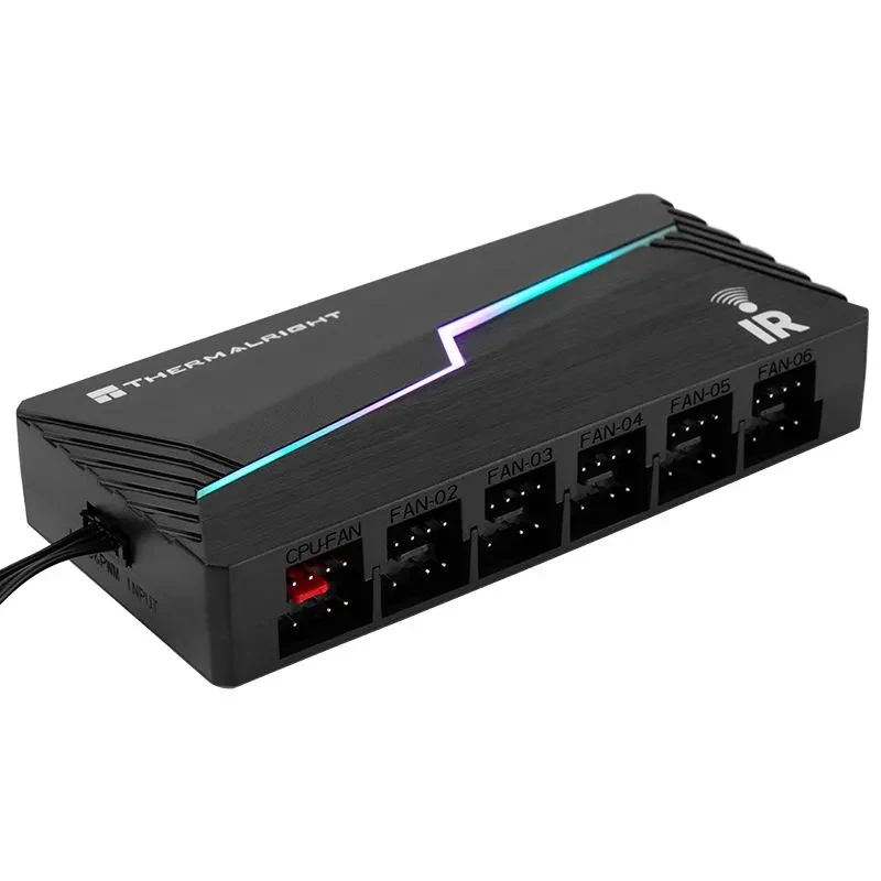 

Thermalright ARGB FAN HUB X12 ИК-концентратор вентилятора Контроллер ARGB ШИМ-контроль температуры с дистанционным управлением