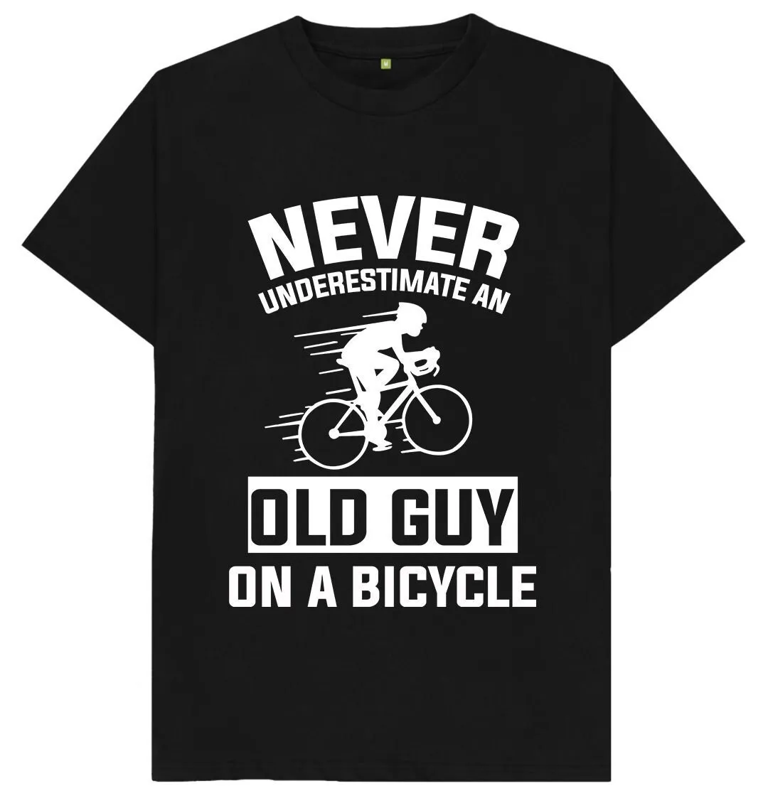 

Никогда не недооценивайте старика на велосипедной футболке