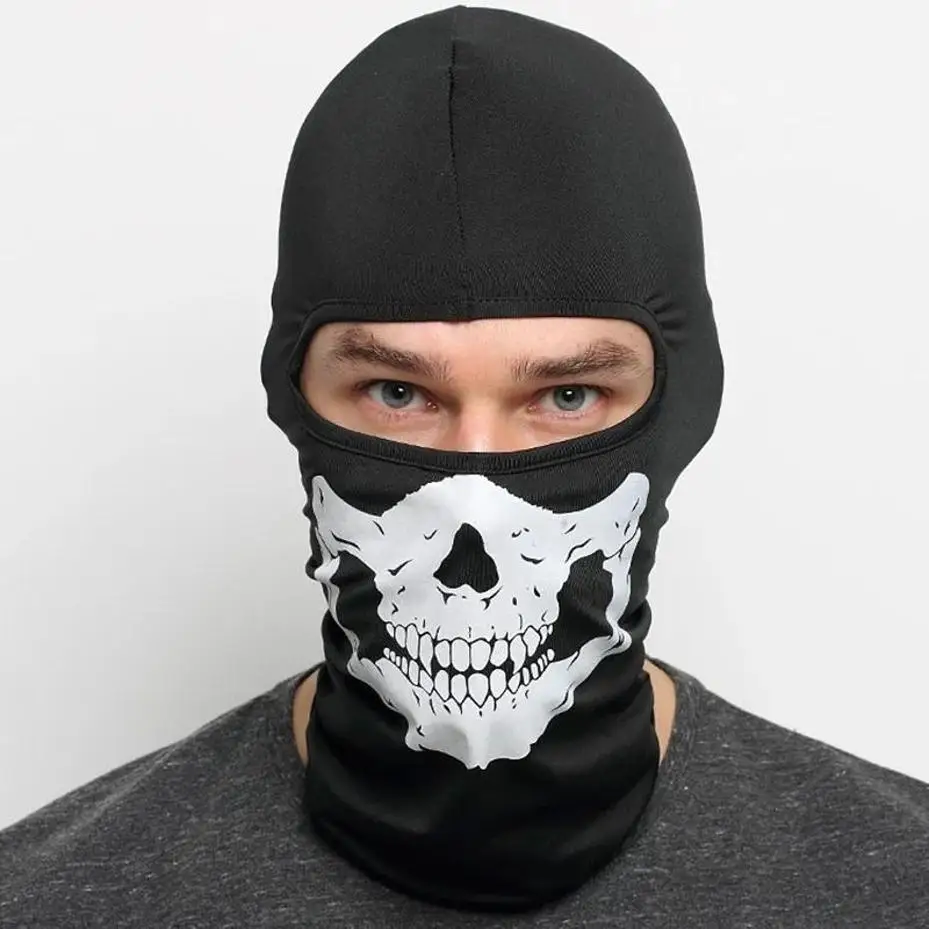 2026 Skeleton Ghost Skull Motorcycle Face Mask Bandana Halloween Polyester Winter Caps Keep Warm Mask Bike For Adult
