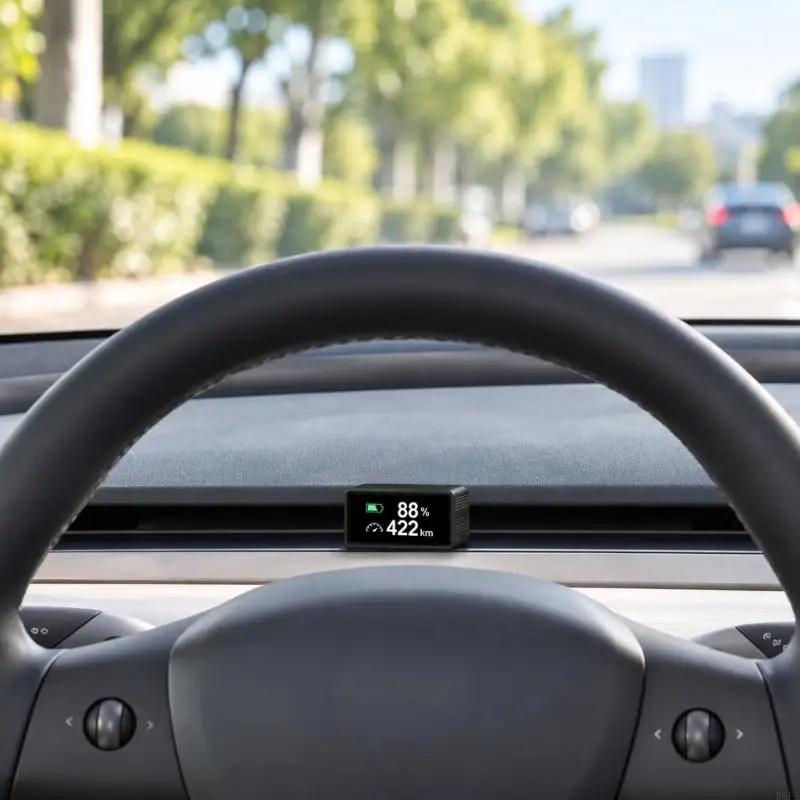 Vehicle Speed Display for Y/3 Convenient Viewing Above Lower Instrument Panel, with Three Large Numeric Readouts and Black