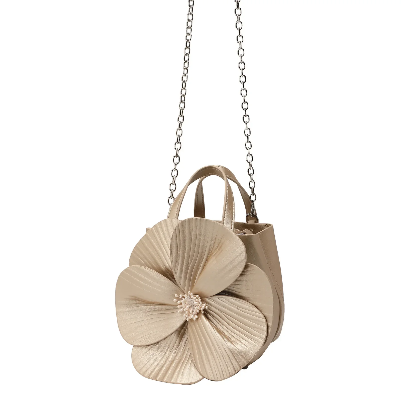 Fashionable New Women's Floral Evening Bag with Chain Strap