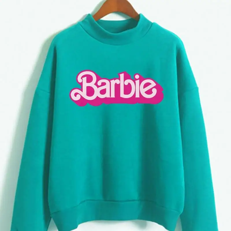 2024 New Women\'s Sweatshirt Sweatshirt Pullover T-Shirt Barbie Cartoon Genuine Cute Loose Casual Round Neck Autumn and Winter