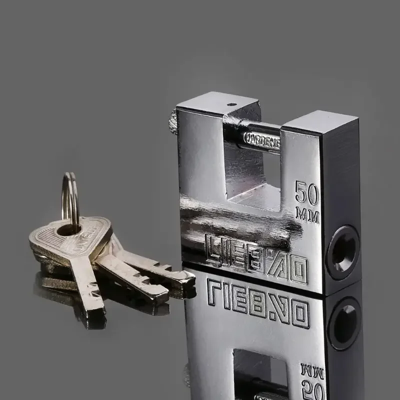 Steel Burglar Padlock Security Safety Lock Antique Horizontal Opening
