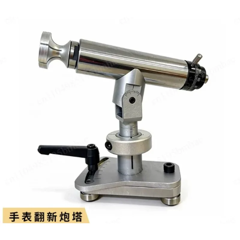 Precision angle grinding and circular brushing for watch case backs - Watch Repair Tool Turret Holder
