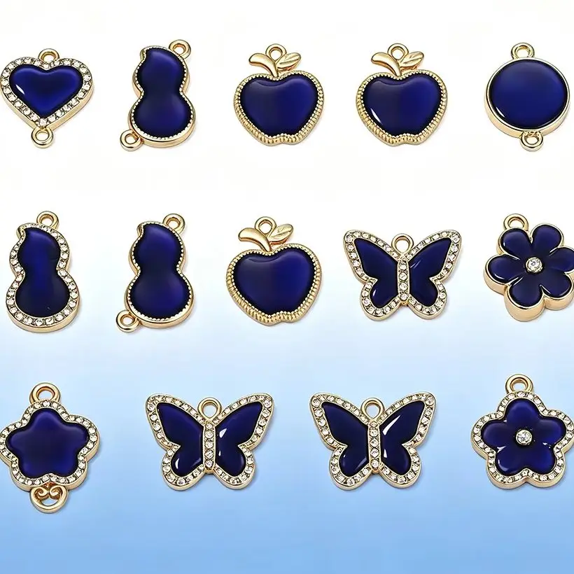 1PC Temperature Sensing Lampwork Alloy Pendants DIY Jewelry Making Vintage Retro Romantic Date Charms Findings Accessories