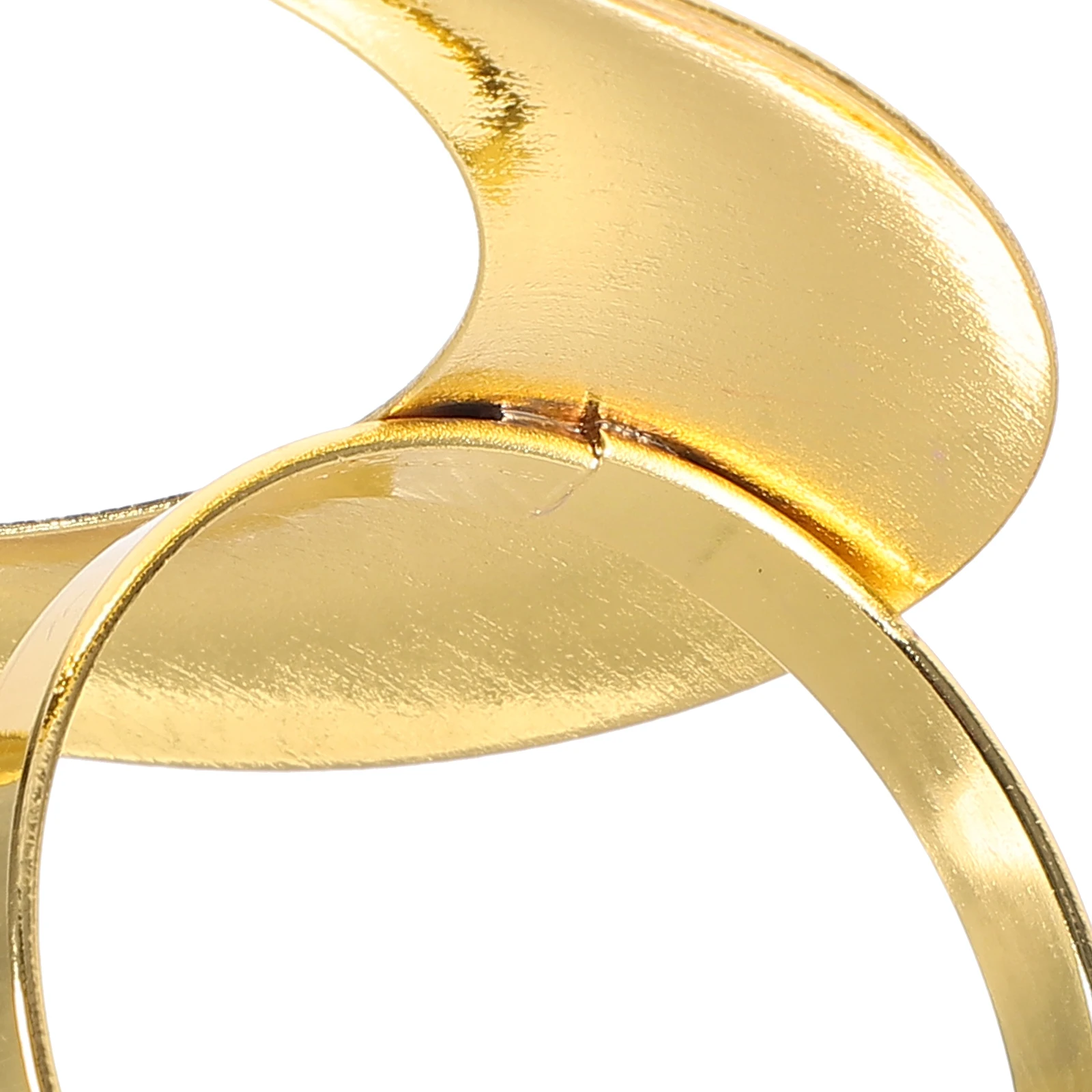 

6Pcs Moon Shape Gold Napkin Rings Metal Serviette Holders Wedding Party Table Napkin Buckles Festive Serviette Ring