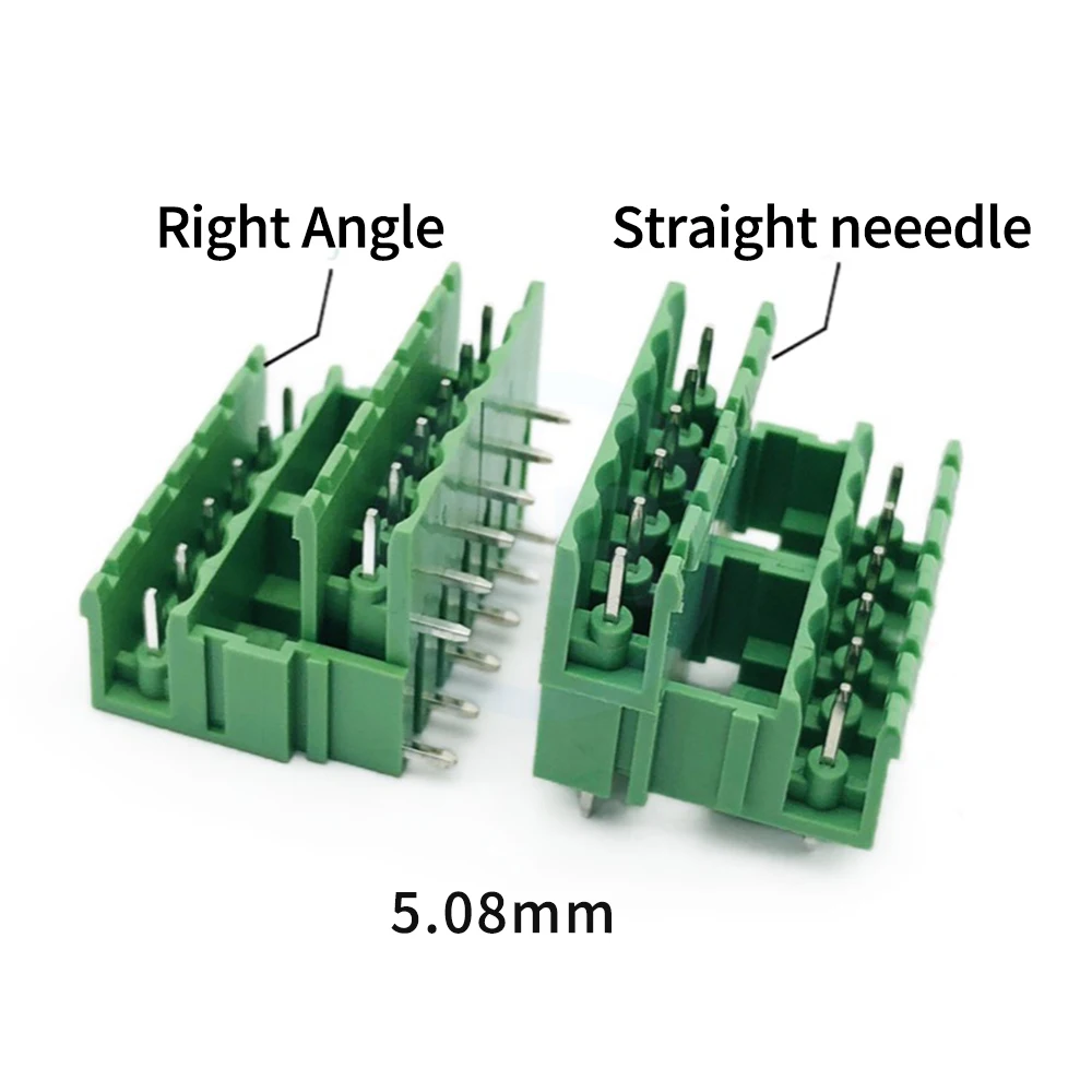 (5 pcs) KF 2EDGVT 2EDGRT-5.08mm Dual Pluggable PCB 15EDGVT/RT Staggered Splicable Right Angle/Straight Pin Header 2-12Pin