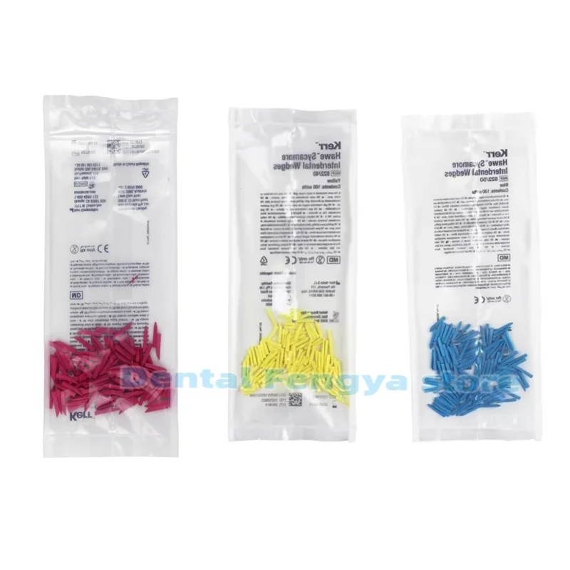 100Pcs/Bag Kerr Hawe Sycamore Interdental Wedges Wooden Wedges Refill Package Dental Kerr Interproximal Wedges Tooth Gap Wedge