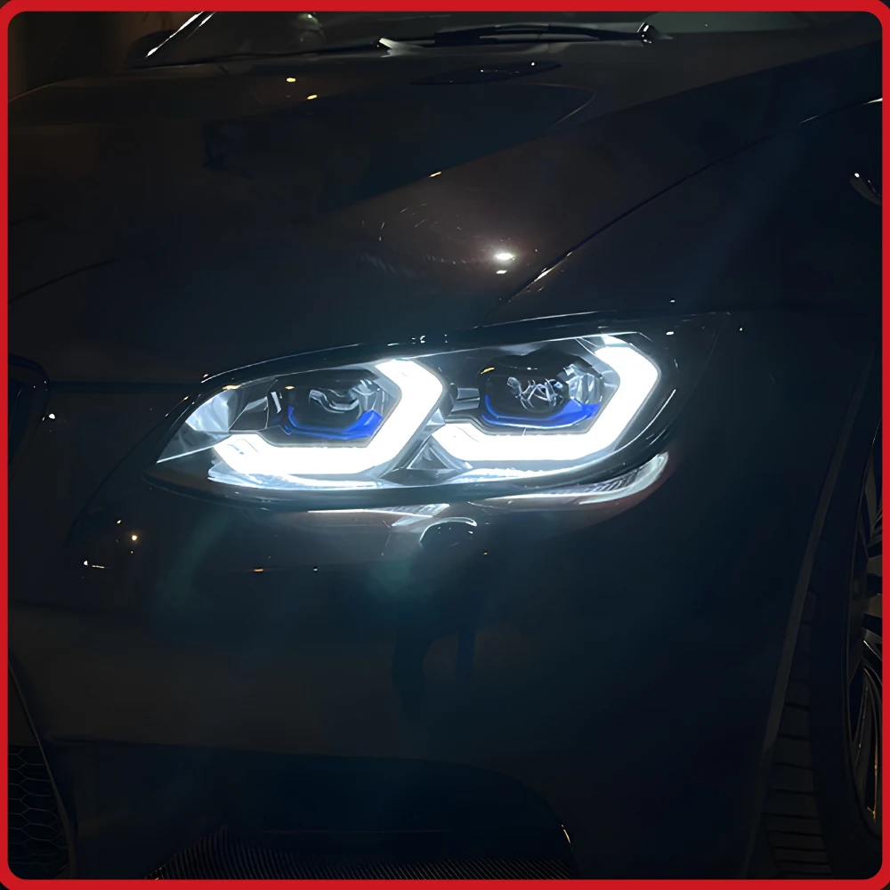 For BMW 3 Series E92 E93 2007-2010 Car Headlights Assembly Upgrade LED Accessories,Startup Effect,Flashing Turn Light,New Style