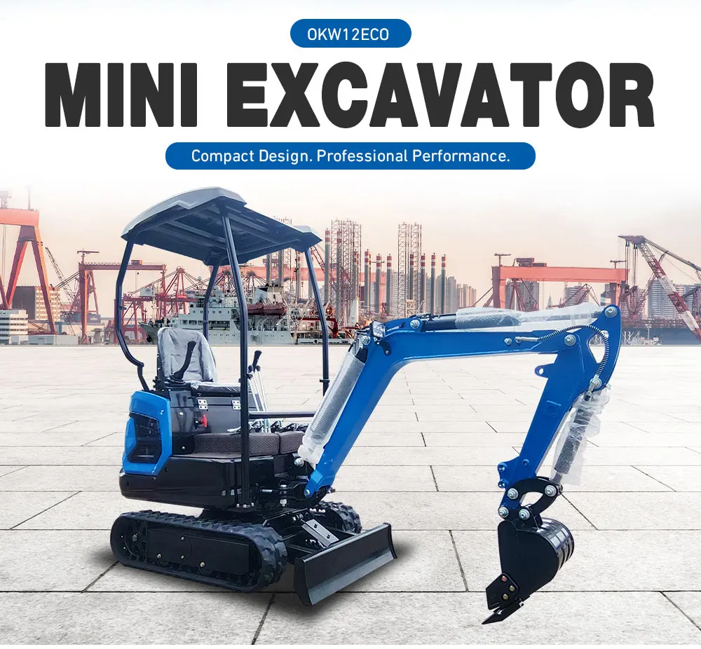 Mini-Bagger Kompakter Hydraulikbagger Raupenbagger mit CE-Zertifizierung für Garten-, Bauernhof- und Bauarbeiten – Detail 2