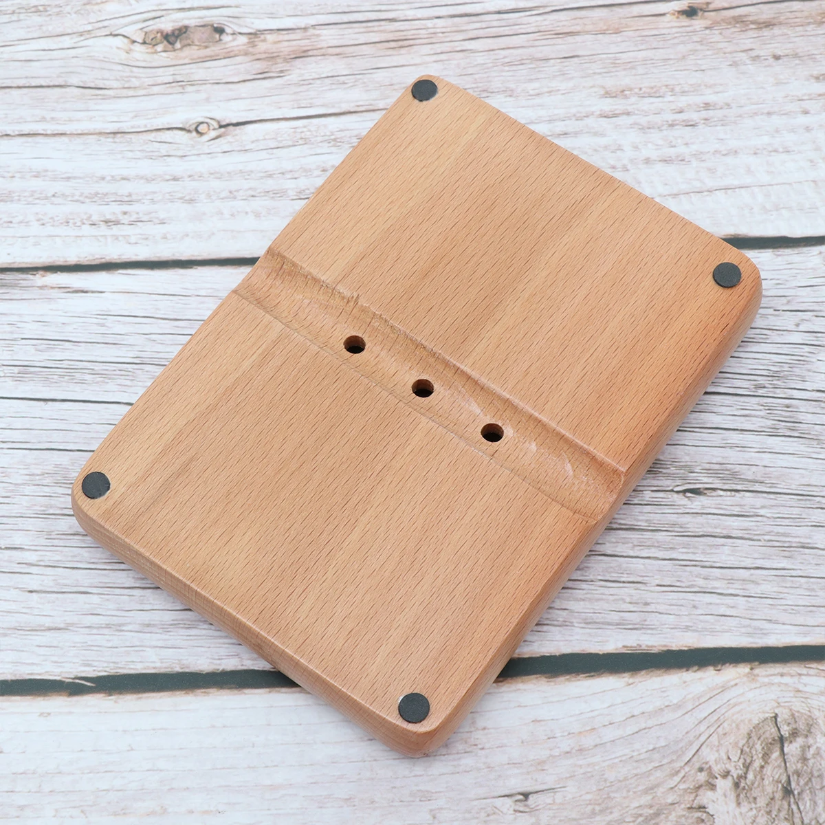 Caja de jabón de madera con forma cuadrada, bandeja de jabón rústica Simple, soporte de drenaje para baño, cocina, fregadero, ducha, encimera