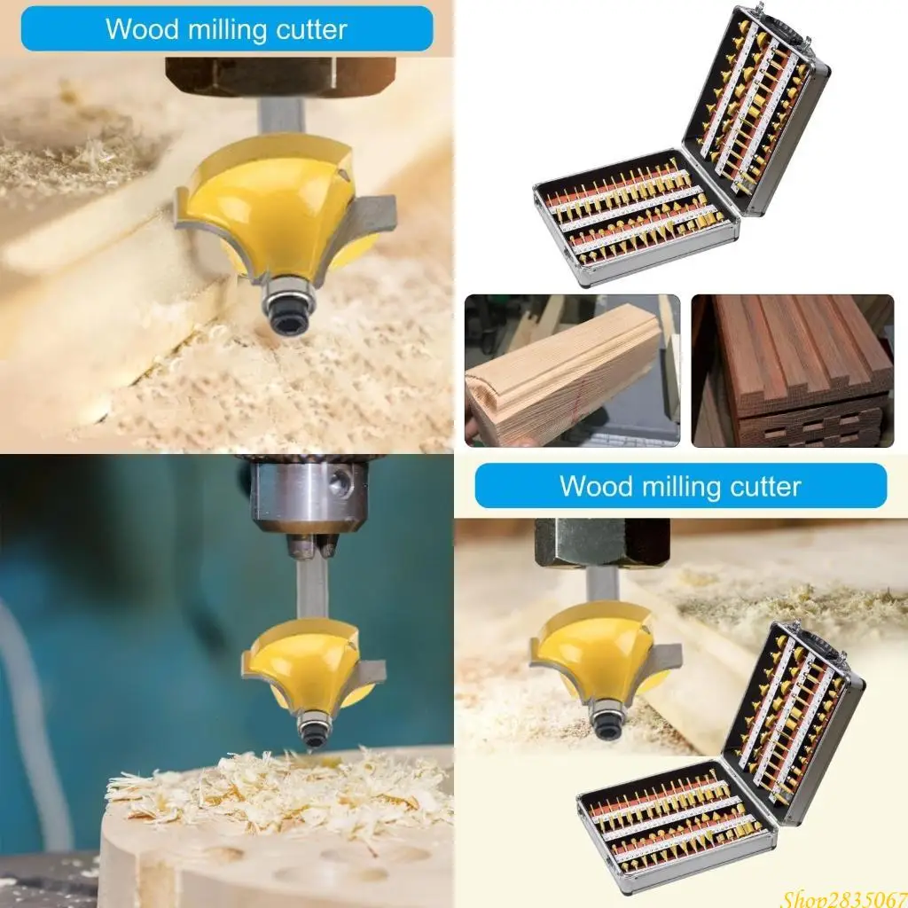 

1/4" Shank Straight T-Slot & T-Track Slotting Cutter Router Bit Grooved Milling Cutter Woodworking Tool 831F